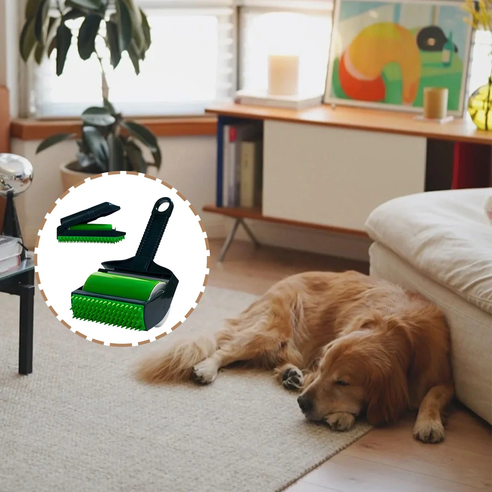 2PCS Handheld Set, Pet Hair Remover, Washable and Reusable Lint Roller for Pet Fur